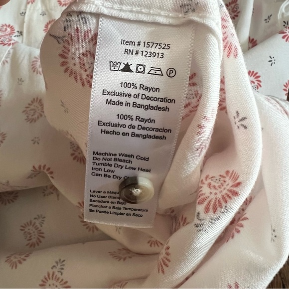 Jachs Girlfriend Dainty Floral Button Down Shirt Sleeveless Small Cottagecore S - Picture 7 of 12